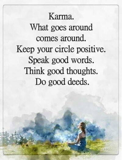 Karma quote by Psychic Lilly about positive energy and universal return