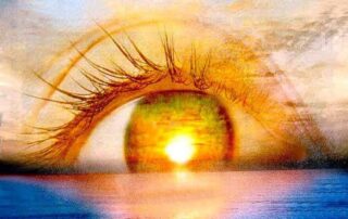 Lightworker surrounded by protective white light field symbolizing spiritual energy defense and grounding.