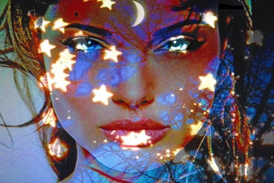 Psychic Lilly connecting with divine energy and client aura during a psychic reading