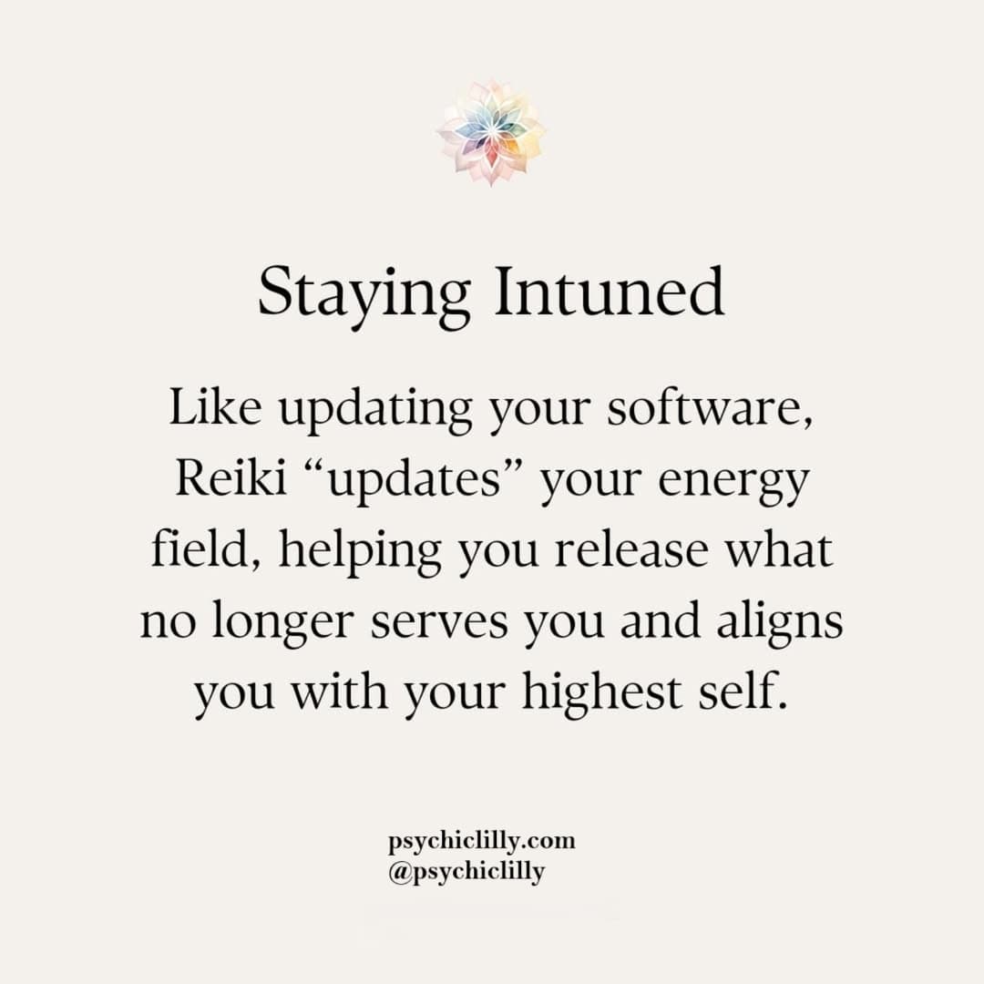Reiki energy update helping you release old patterns and align with your highest self.