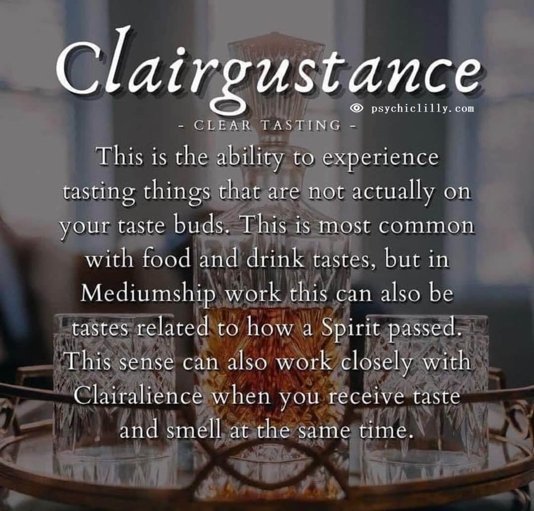 Clairgustance – clear tasting psychic ability to experience spiritual tastes | Psychic Lilly